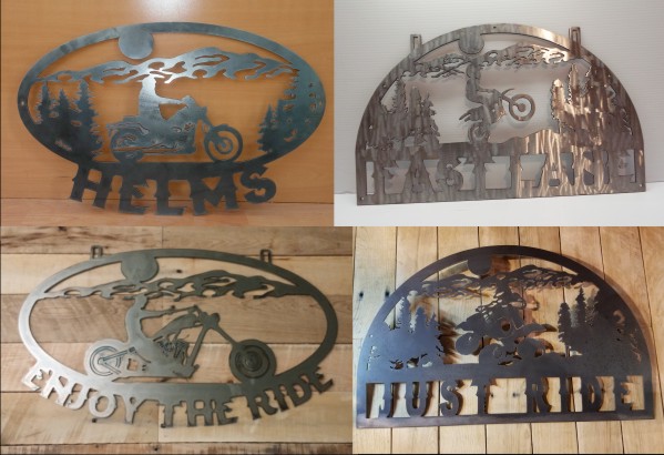 11x13 metal shops motorcycle signs